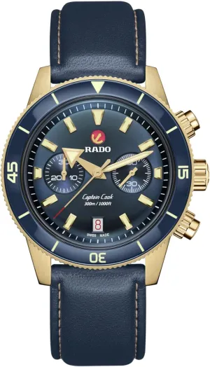 Men's reddish inclusion shade Captain Cook Automatic Watch, Blue Rado 