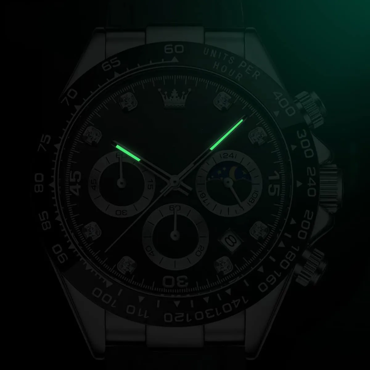 Mens Watches Calendar Multifunction Silicone Strap Waterproof Fashion Analog Quartz Date Chronograph Luminous Business original broadcast mineral lathe crumple merchandise Male Wristwatch Gosasa 