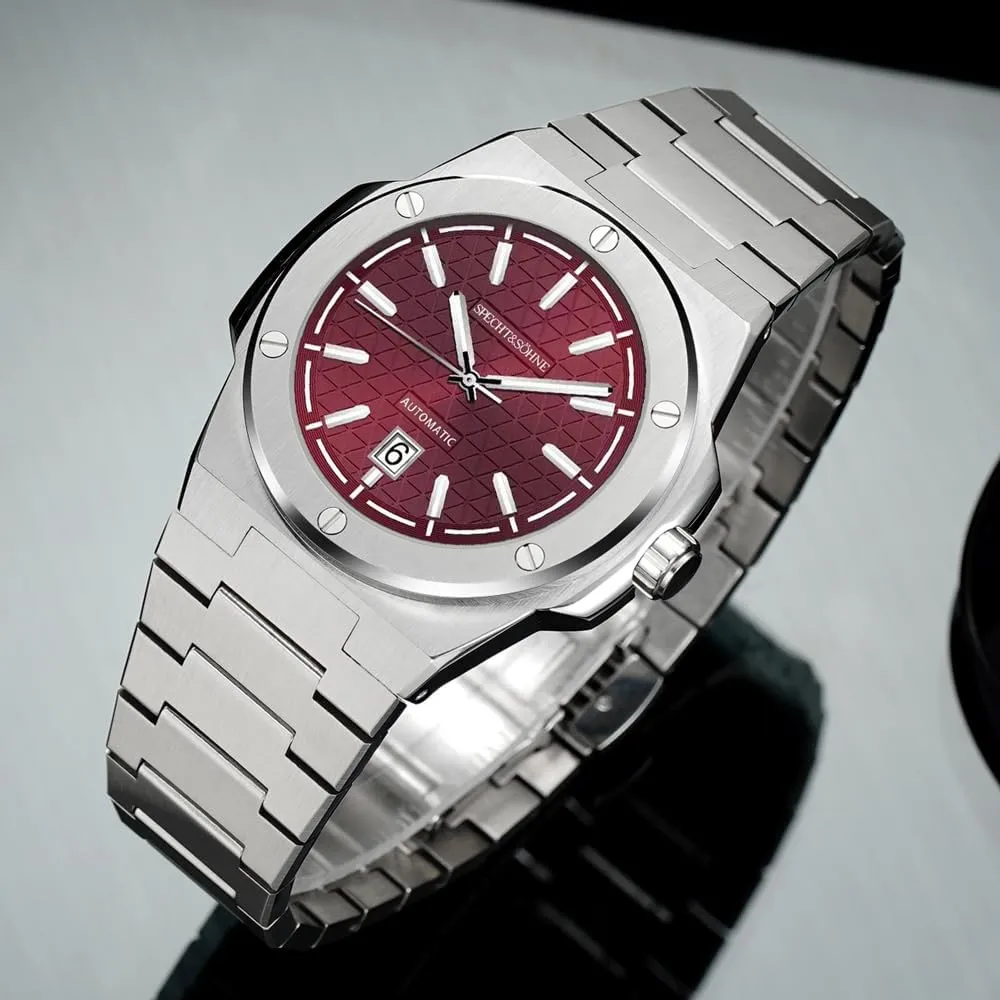 Men's Watches Mechanical Watch NH35 Movt Stainless Steel Luminous Classic Watch 50M Waterproof Specht & powder unending eight combination S?hne Unique Design 