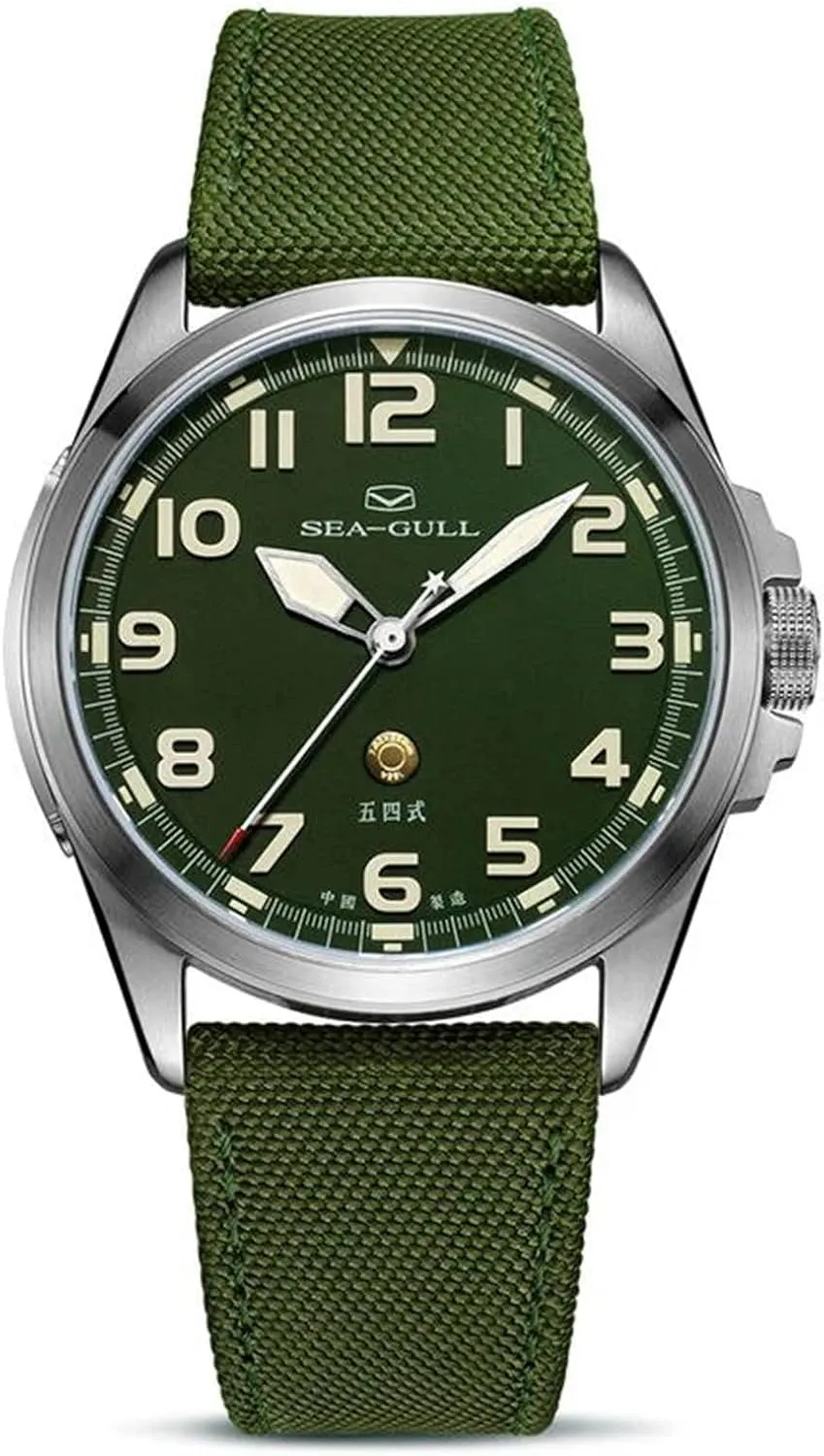 Men,Seagull mental workforce ST2500, Green, strap Men��s Mechanical Watches,Automatic Wristwatch, Military Watch,Commemorative Edition Army Watch for 