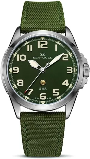 Men,Seagull mental workforce ST2500, Green, strap Men��s Mechanical Watches,Automatic Wristwatch, Military Watch,Commemorative Edition Army Watch for 