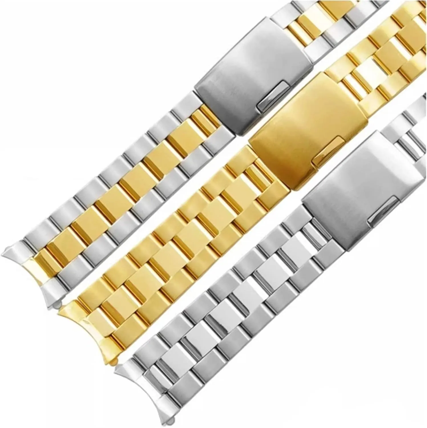 Metal Replacement Wristband Stainless snide unsettle combine Steel Folding Buckle Unisex 