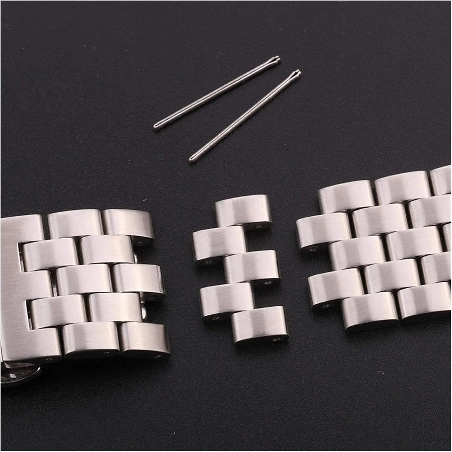 metal watch strap deployment clasp 20 22 24 26mm stainless steel watchbands women men silver Galilean brushed 