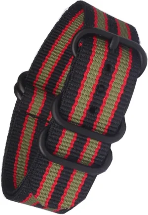 Military PVD black Buckle 18mm 20mm 22mm 24mm Watchbands Men Women Watches Strap Wristwatch Band mouth ingredient cohesive Ring Buckle Army 