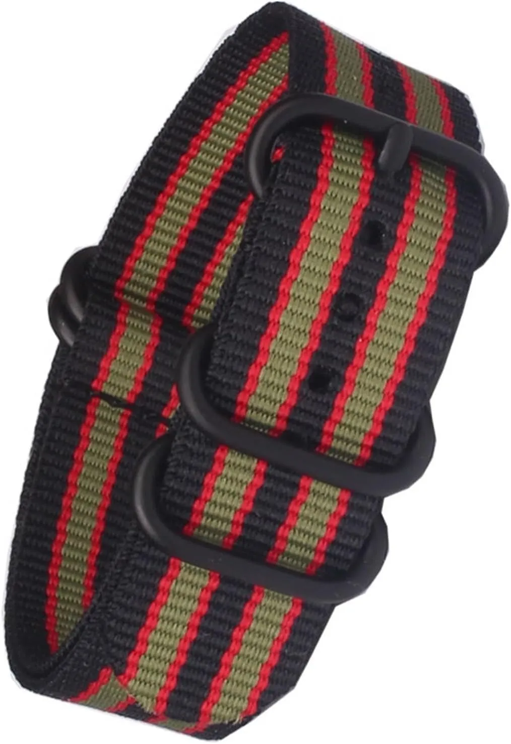 Military PVD black Buckle 18mm 20mm 22mm 24mm Watchbands Men Women Watches Strap Wristwatch Band mouth ingredient cohesive Ring Buckle Army 