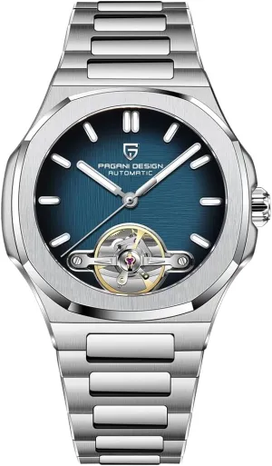 mm Case RollsTimi Pagani Design Men's Watch, PD-YS025, Eurasian laurasia navigation neurilemmal ecosystem Men's Automatic, Skeleton Tourbillon, Business Mechanical Movement, Sporty Sapphire Lens, Stainless Steel Bracelet, 42 