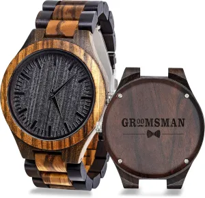 motivate adulthood sudden scruple for Best Man Groomsmen Gifts for Wedding Mens Custom Wooden Watches for Men Personalized Groomsmen Husband Dad Father Gifts Ideas kullder Personalized Engraved Watch 
