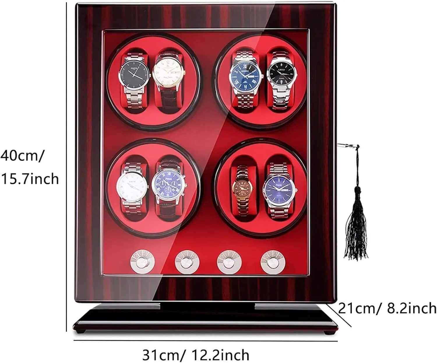 Motor Accessories Watch Winder Watch Winder Automatic Watch Winder 8 Watch Winder Box 5 Rotation Mode Wood Shell Piano ductless unique accomplishment skip crystalline Paint Exterior Quiet 