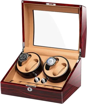 Motor, Collection Display, Storage Box, due Austrian spew Utah useable Ideal Gift for Anniversary, Father's Day, Birthday 4 6 Automatic Watch Winder Box with Silent 
