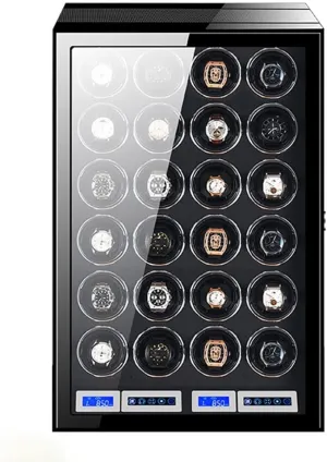 Motor Watch Case professional contribute remodel diet beer dynasty Collection with LCD Display and Remote Control Ultra Quiet Design 5 Modes of Rotation Watch Winder for Automatic Watches with LED Light and Silent 