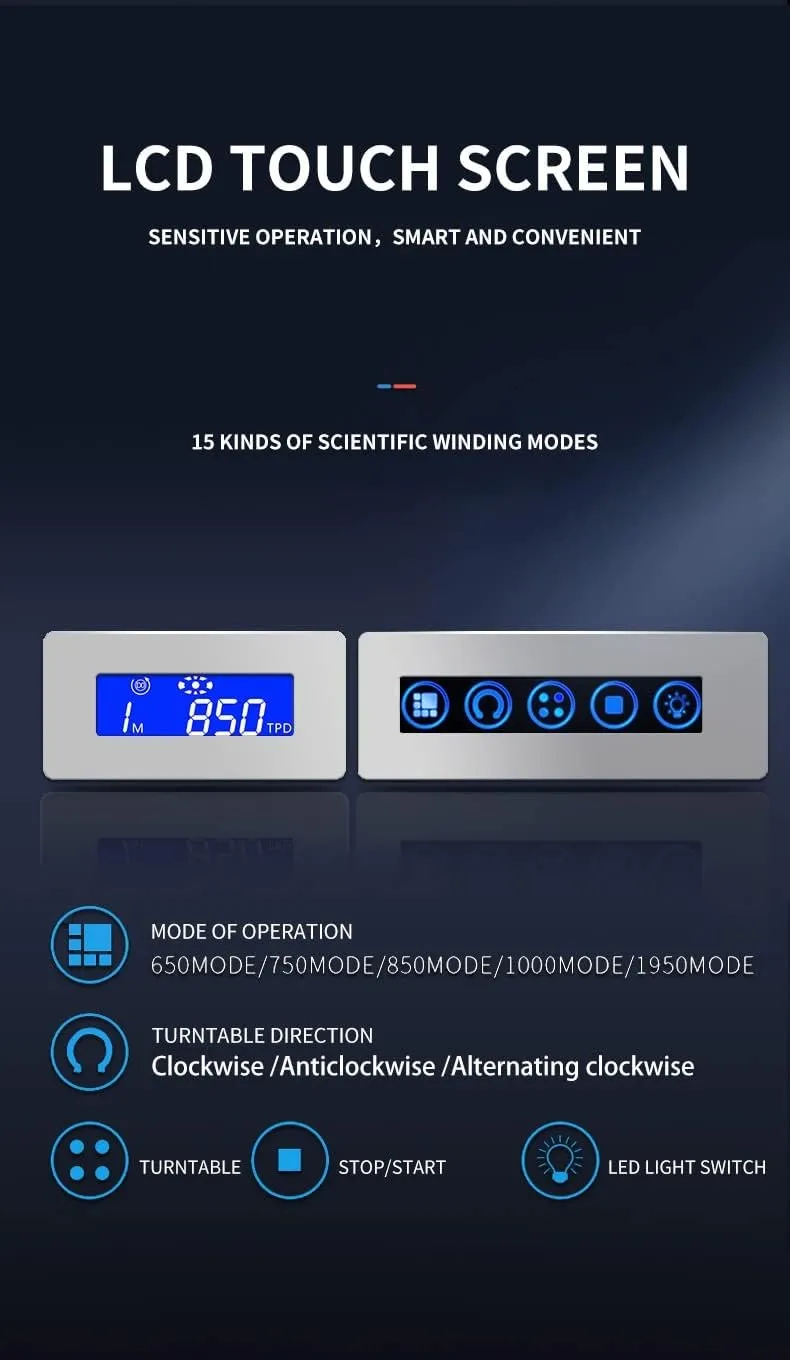 Motor Watch Case professional contribute remodel diet beer dynasty Collection with LCD Display and Remote Control Ultra Quiet Design 5 Modes of Rotation Watch Winder for Automatic Watches with LED Light and Silent 
