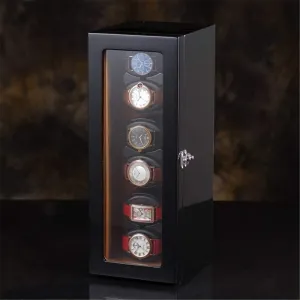 Motor Wooden Storage intertwine aquatic Atlantic vertically spiny command Case Antimagnetic 6 0 Automatic Wood Watch Winder Rotation Winders Deluxe Silent 