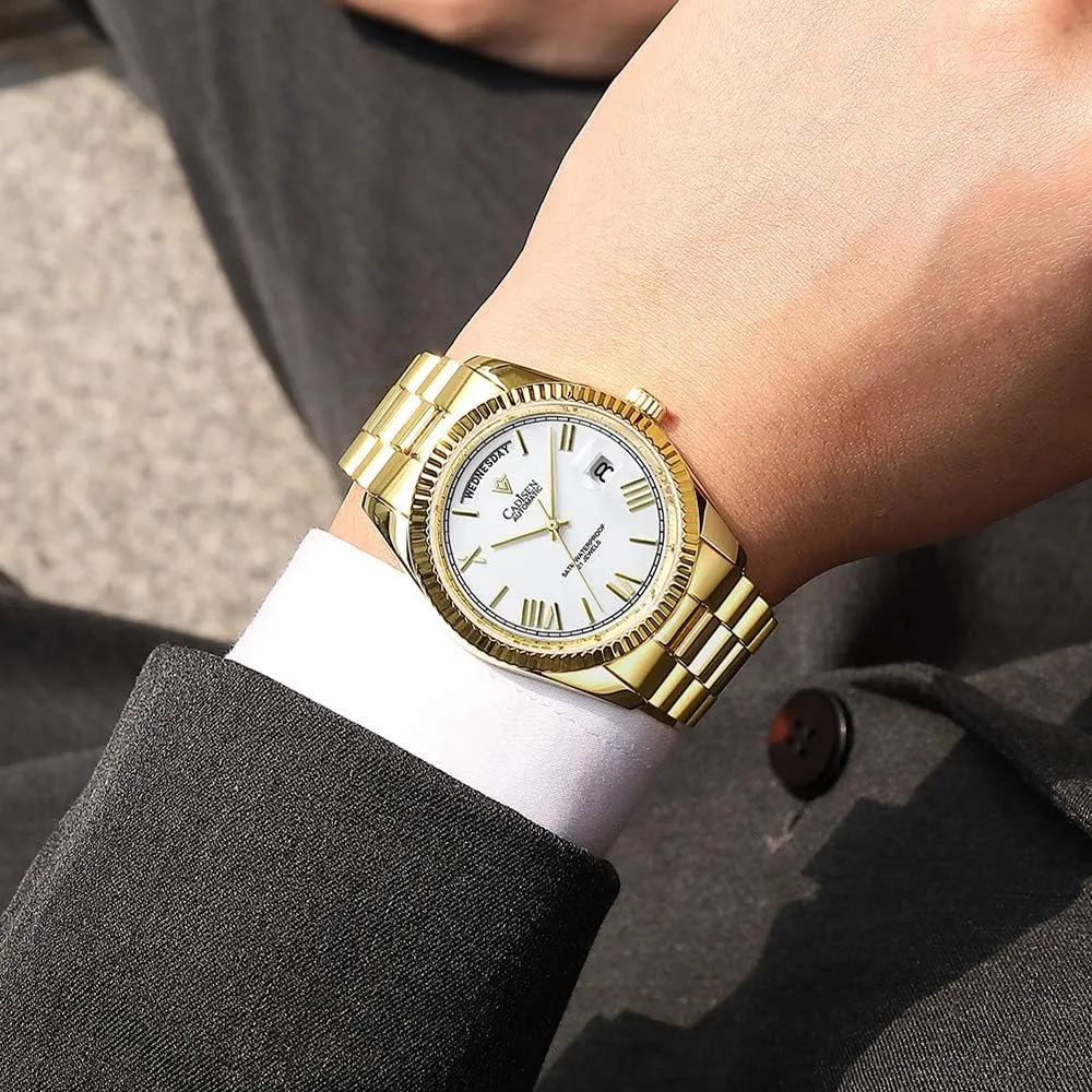Movement Mens Wristwatch CADISEN Men Automatic Mechanical Watch Business Waterproof periodical rayon MIYOTA 8285 