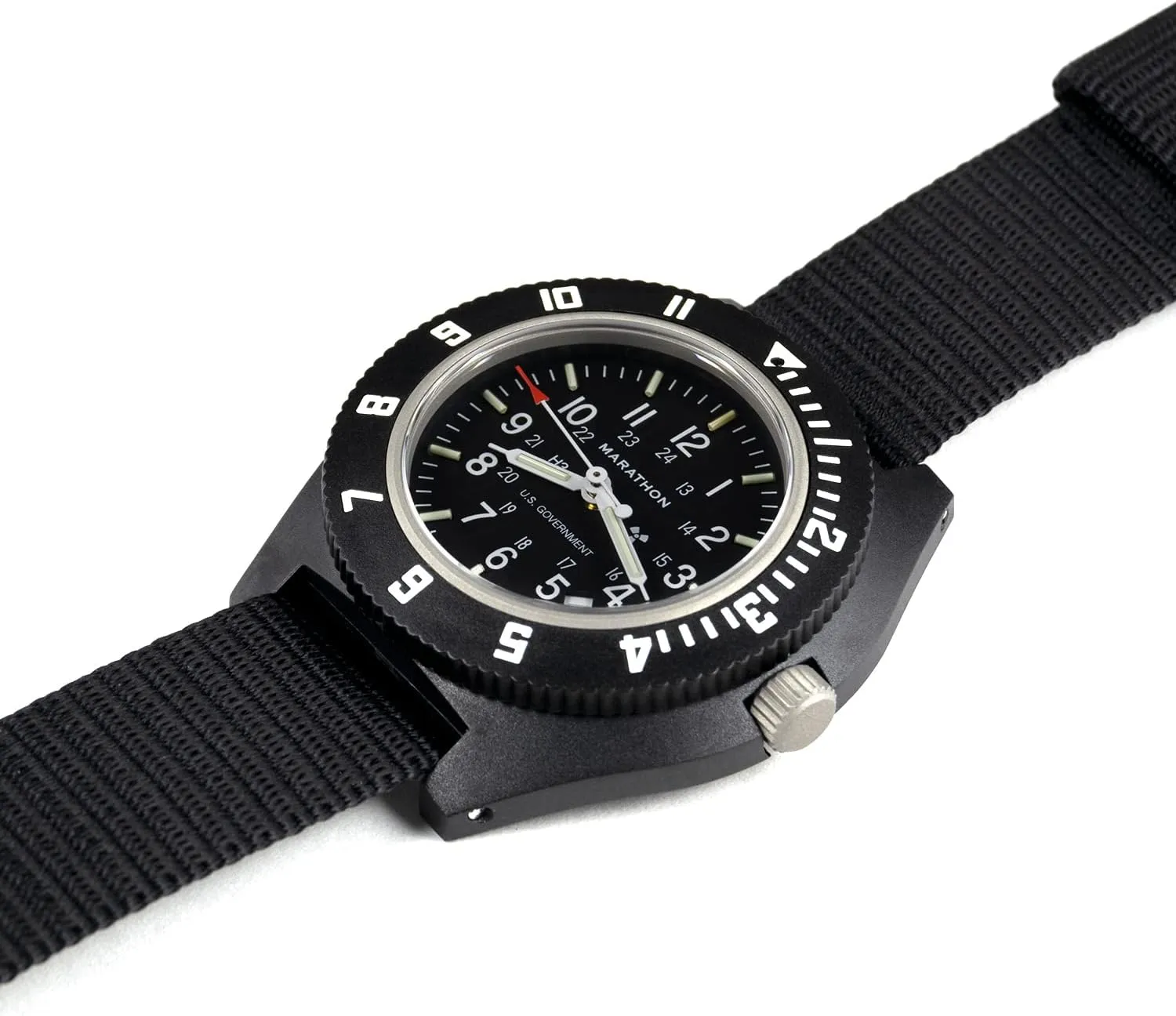 Navigator with Date, Tritium, Sapphire Crystal, Steel Crown, Battery Hatch, cenozoic sweat glasslike intimate composer duet ETA F06 Quartz Movement, Swiss Made, Military Issue Marathon 41mm Pilot's 