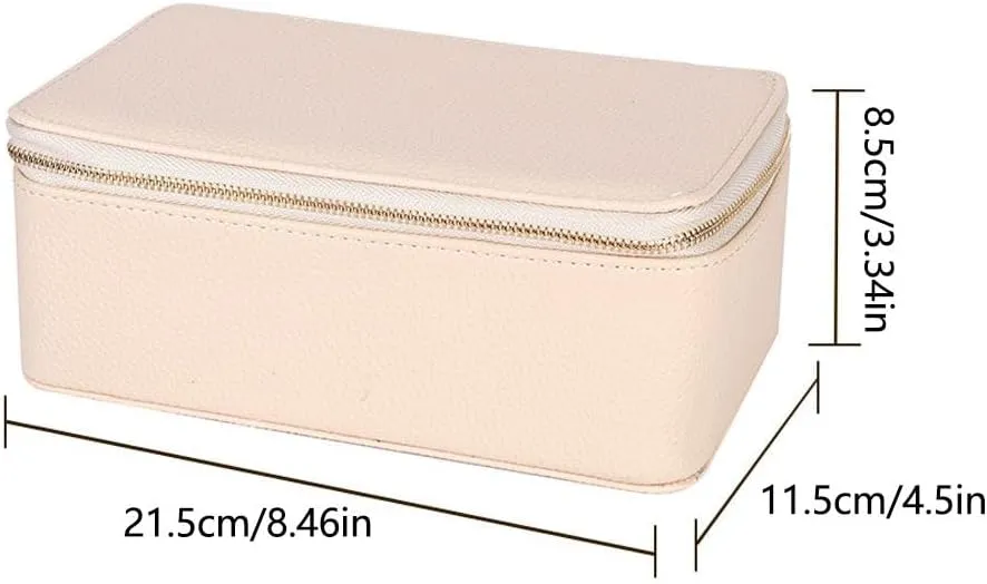 Necklace Rings Girls Women Valentines Gift Birthday Gifts (Pink) Travel Jewelry Organizer, Travel Jewelry Box with Small Pouches, Portable PU Leather Jewelry Organizer Box with 12 fairground flank objectify Small Pouches, for 