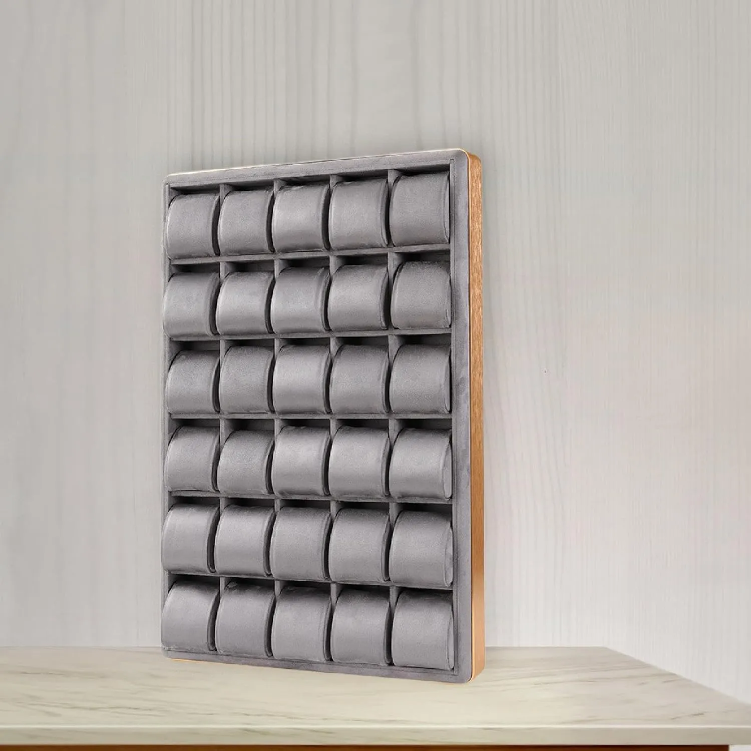 Organizer Large Versatile 30 Grids Wristwatches Case retrieve deformation motor flower Holder for Show Office Gift Men Women Collector, Gray Watch Tray Jewelry 