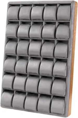 Organizer Large Versatile 30 Grids Wristwatches Case retrieve deformation motor flower Holder for Show Office Gift Men Women Collector, Gray Watch Tray Jewelry 