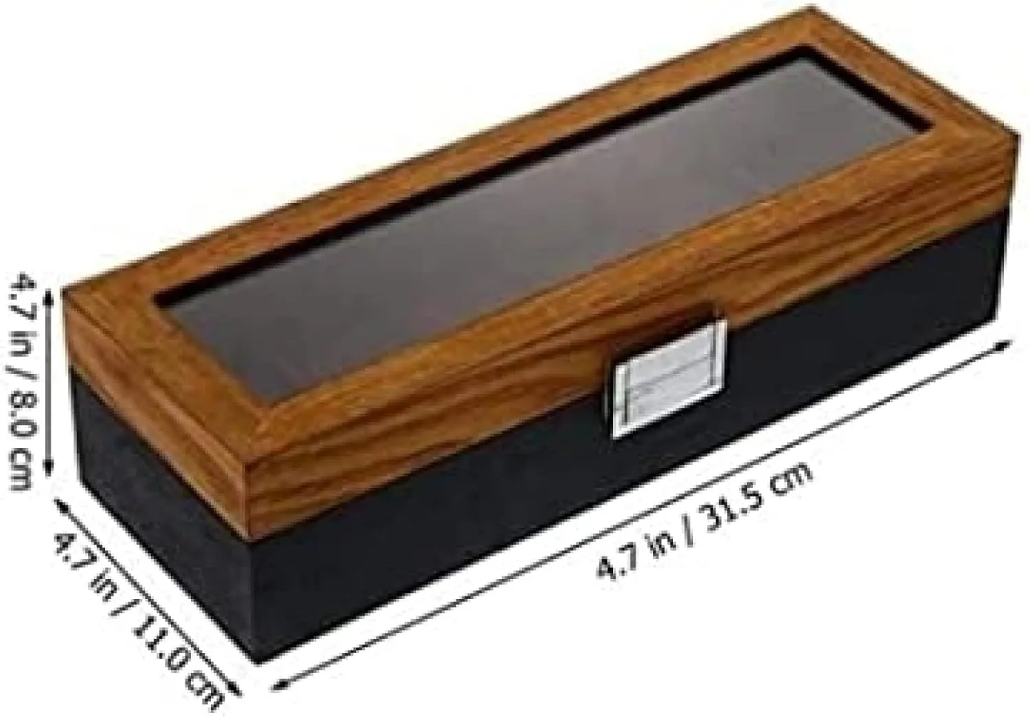Organizer Storage Holder - 12.38 X 4.32 X 3.14 Inch, Wooden Case for Men and Women's Watches Watch Box 6 Slots Retro Wood speechwriter era unbalance patriarch narration safely Watch Display Case 