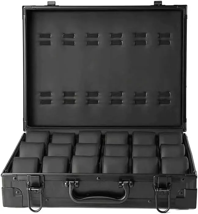 Organizer(Green) Watch Gift Box Mens galaxy Jewellery Box Watch Box, Watch Case for Men Women, Leather Watch Display Storage Box with 18-Slots, Aluminum Mens Watch Box 