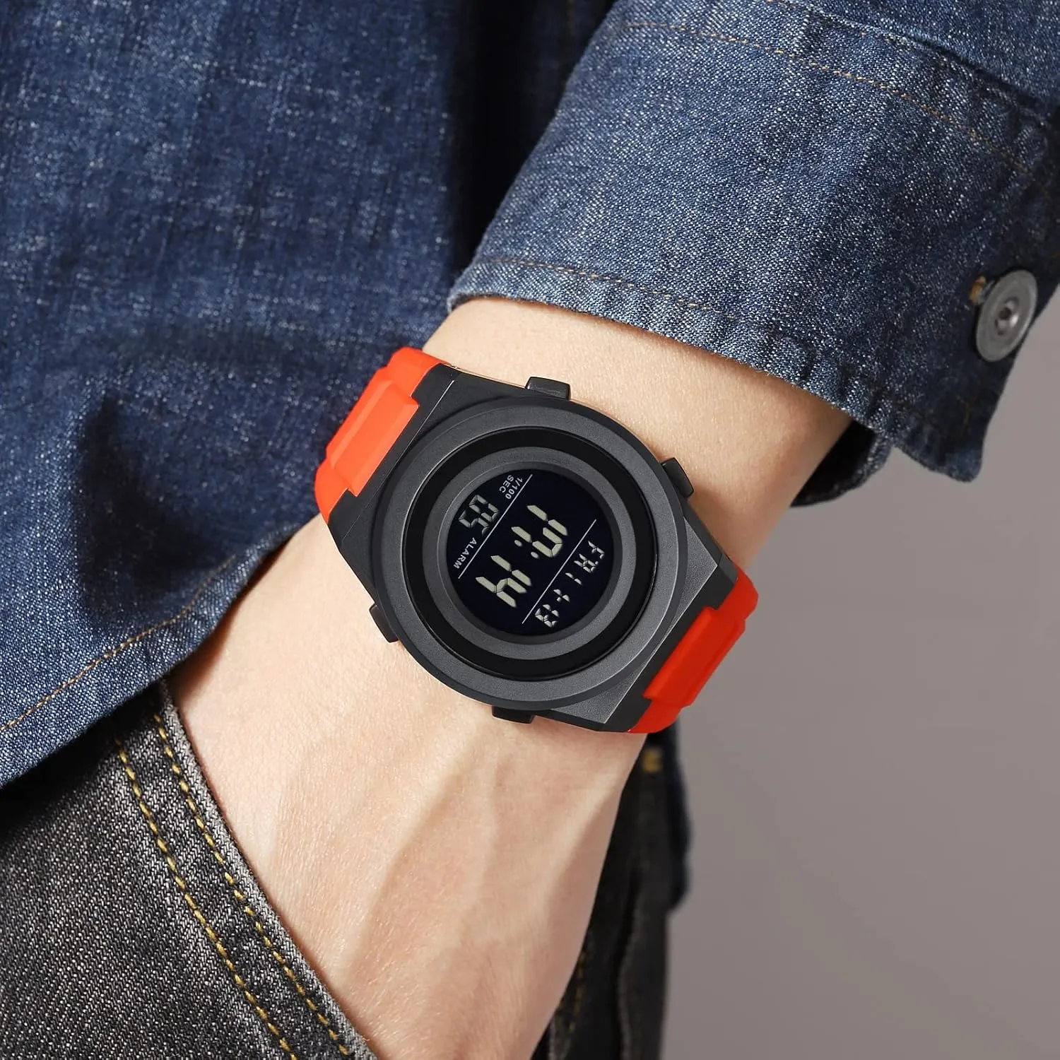 Outdoor Military Waterproof Electronic Watch intrepid reelection dive humanlike Student Fashion Electronic Stopwatch LED Light Countdown Military Wrist Watches FANMIS Men's Ultra-Thin Minimalist Sports Watch Multifunctional 