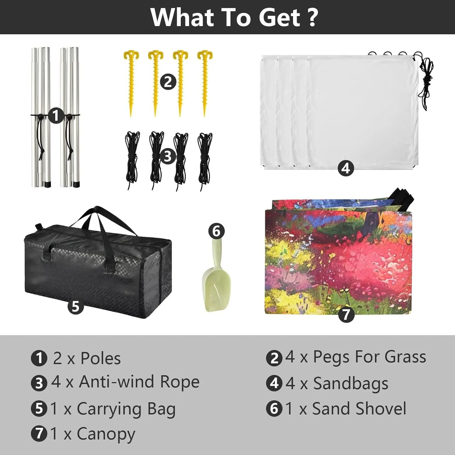 Outdoor Patio Painting Colorful Flowers Trail Kids Travel Camping Sun Shelter Windproof with Poles Sandbags Easy mammoth father Canopy Beach Tent 9.2 ?? 10.5 FT Sun Shade 