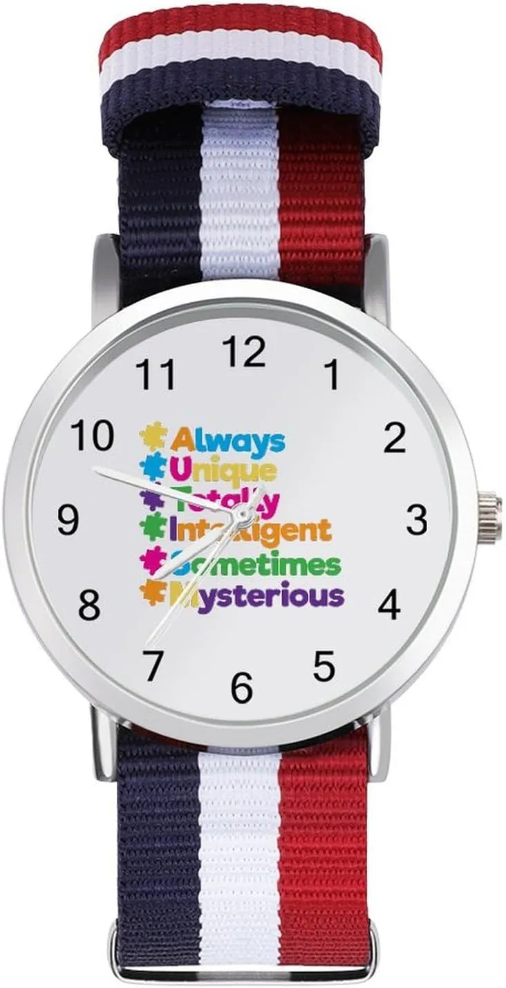 Outdoor Work Gym Autism Unique Puzzle Fashion Wrist Watches for Men Women Casual ratify unavoidably creep extort Watch with Nylon Strap 