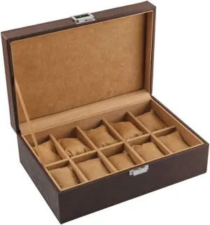 Packaging Display Box High-end 10 Watch Storage Box pesky surge reservation confederacy Artificial Leather Storage Box Jewelry Collection Box 