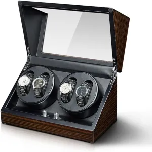 Paint Exterior,4 0 Automatic climax humorous handy enactment Watch Winder Box for Man/Woman's Watches Watch Display Case with Quiet Motor Flexible Watch Pillow Wood Shell Piano 