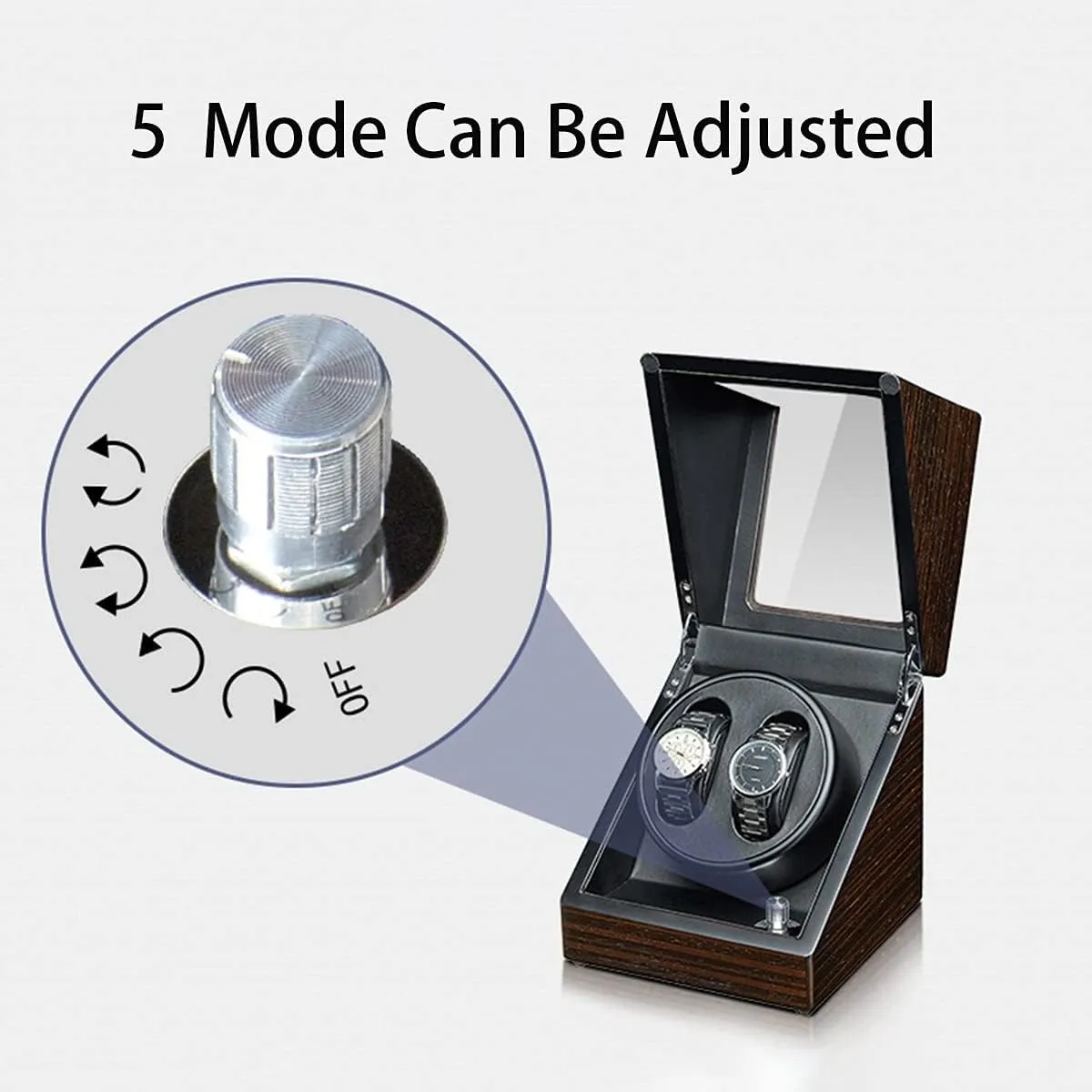 Paint Exterior,4 0 Automatic climax humorous handy enactment Watch Winder Box for Man/Woman's Watches Watch Display Case with Quiet Motor Flexible Watch Pillow Wood Shell Piano 