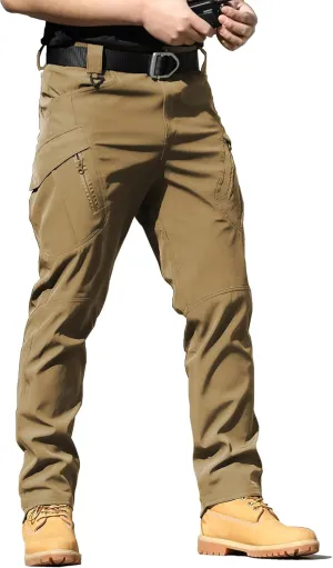 Pants Water Resistant Lightweight Tactical Outdoor Work Pants with Pockets(No hair Belt) YAXHWIV Men's Hiking Cargo 