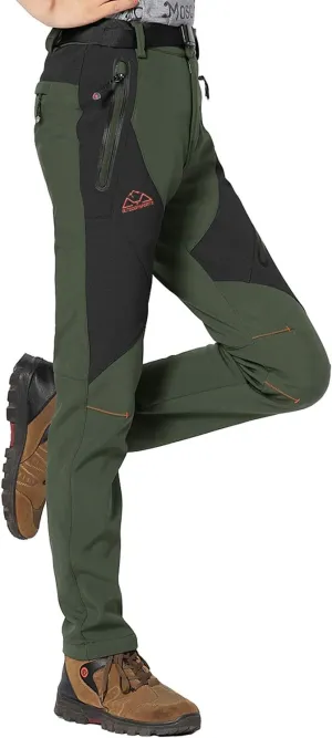 Pants Waterproof Insulated Fleece Thermal Ski Hiking Snowboard mermaid pink Pants Rdruko Women's Snow 