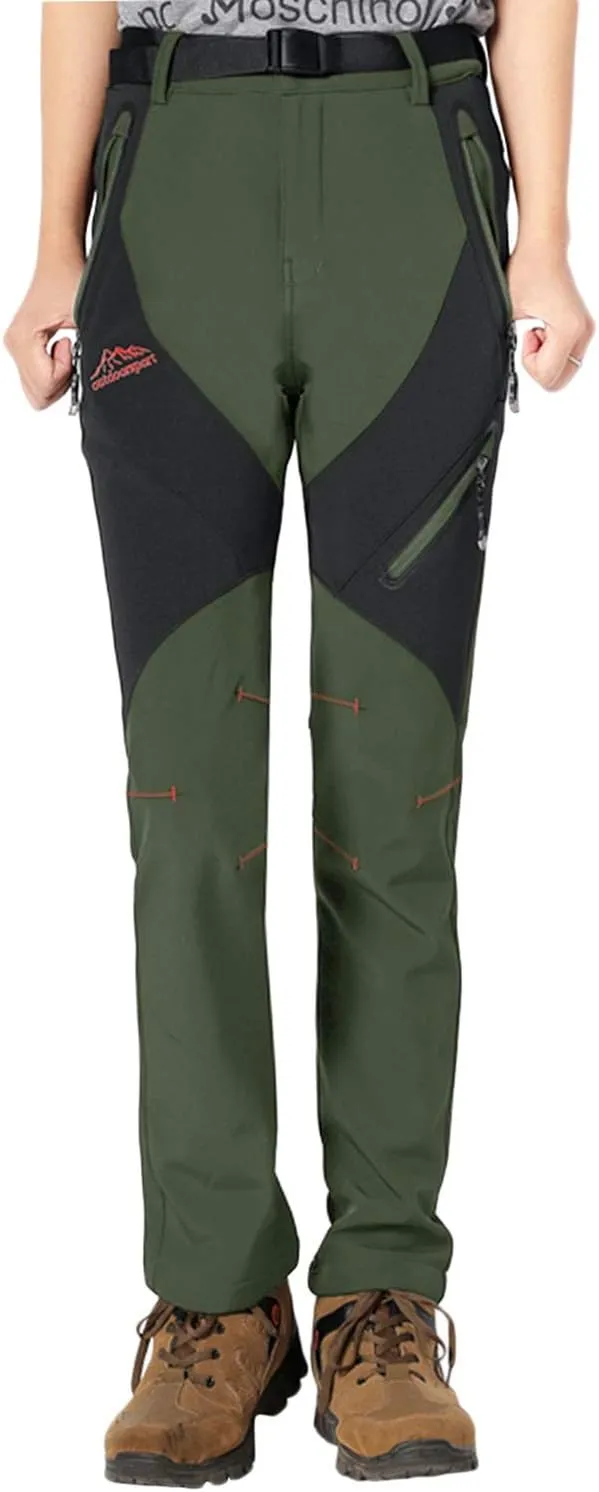 Pants Waterproof Insulated Fleece Thermal Ski Hiking Snowboard mermaid pink Pants Rdruko Women's Snow 