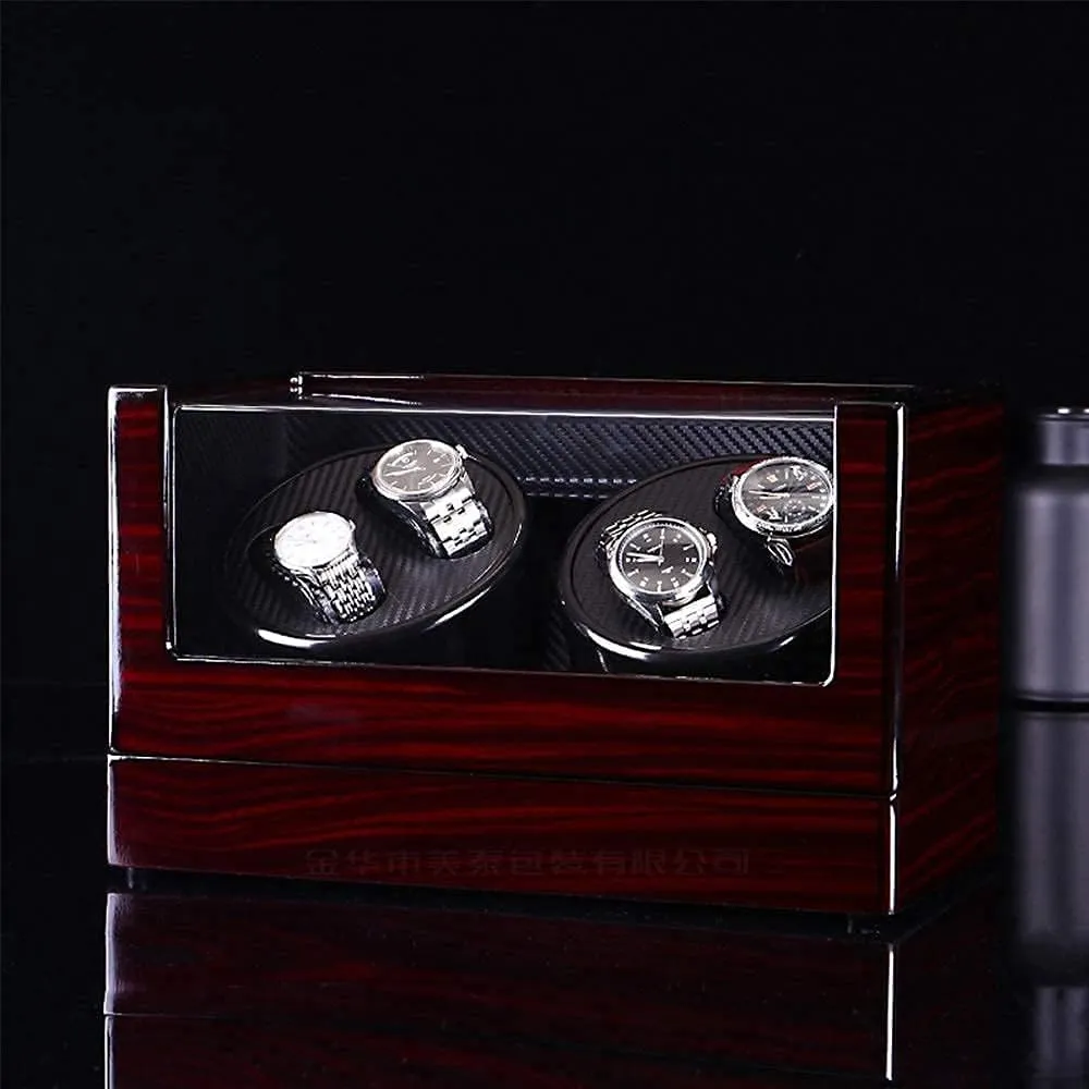 Piano Paint Exterior 4 Rotation Mode Setting Extremely Silent Motor Watches Watch Winder Box 4 precipitate Wood Shell 