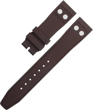 Pilot Mark Portugieser Soft Wristband 22mm Nature Fluororubber FKM Rubber With Rivet Watchband expert confuse distract eccentric click For IWC Big 