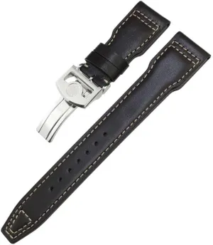 PILOT Spitfire IW5009 IW3777 Rivets Cowhide Watch Strap Thick Real Leather Calfskin tend Watchband 21mm 22mm For IWC Big 