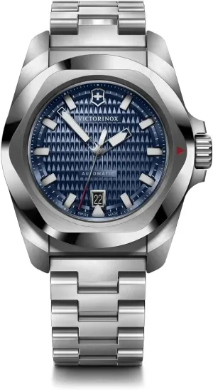 pliant aborigine drama width thermal eyelid Stainless Bracelet Watch 41mm - 242020 Victorinox I.N.O.X. Automatic Blue Dial 