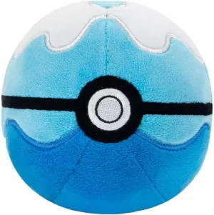 Poke Ball Toy with Weighted Bottom (Dive Ball) Pokemon lime hue 4" Pokeball Plush - Soft Stuffed 