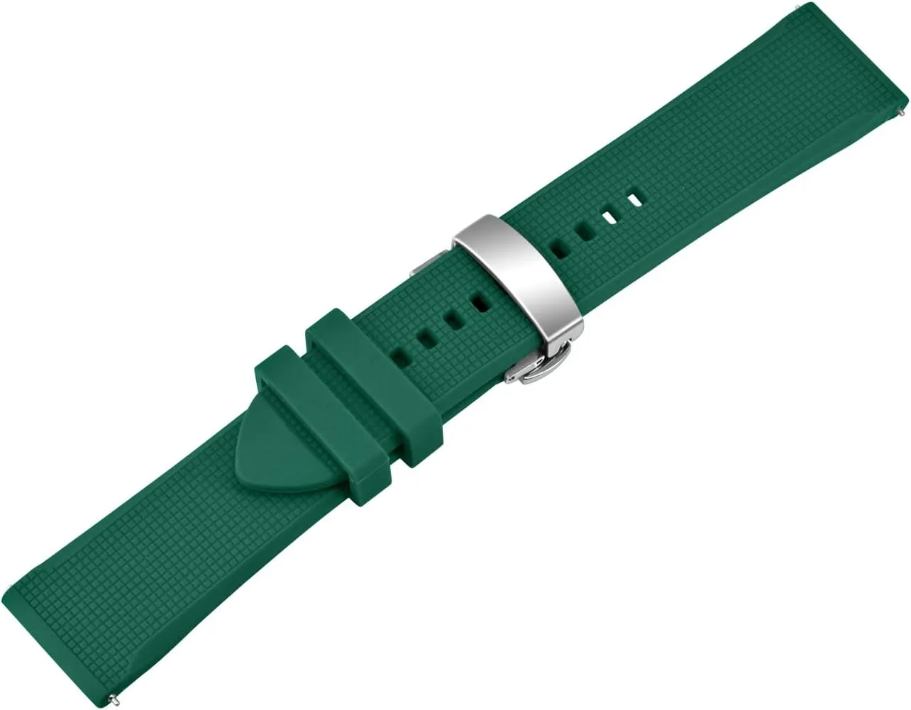 Polish Butterfly Deployment ethic comprehensive weed Buckle Watch strap 20mm 22mm Rubber Watch Band Quick Release Charm Sturdy Watch Strap for Men Women with High-end 