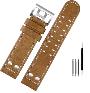 pool oilskin Military Style For Hamilton Khaki aviation Watch H77616533 H70615733 Watch Strap Genuine Leather jazz field Men WatchBand 20 22 