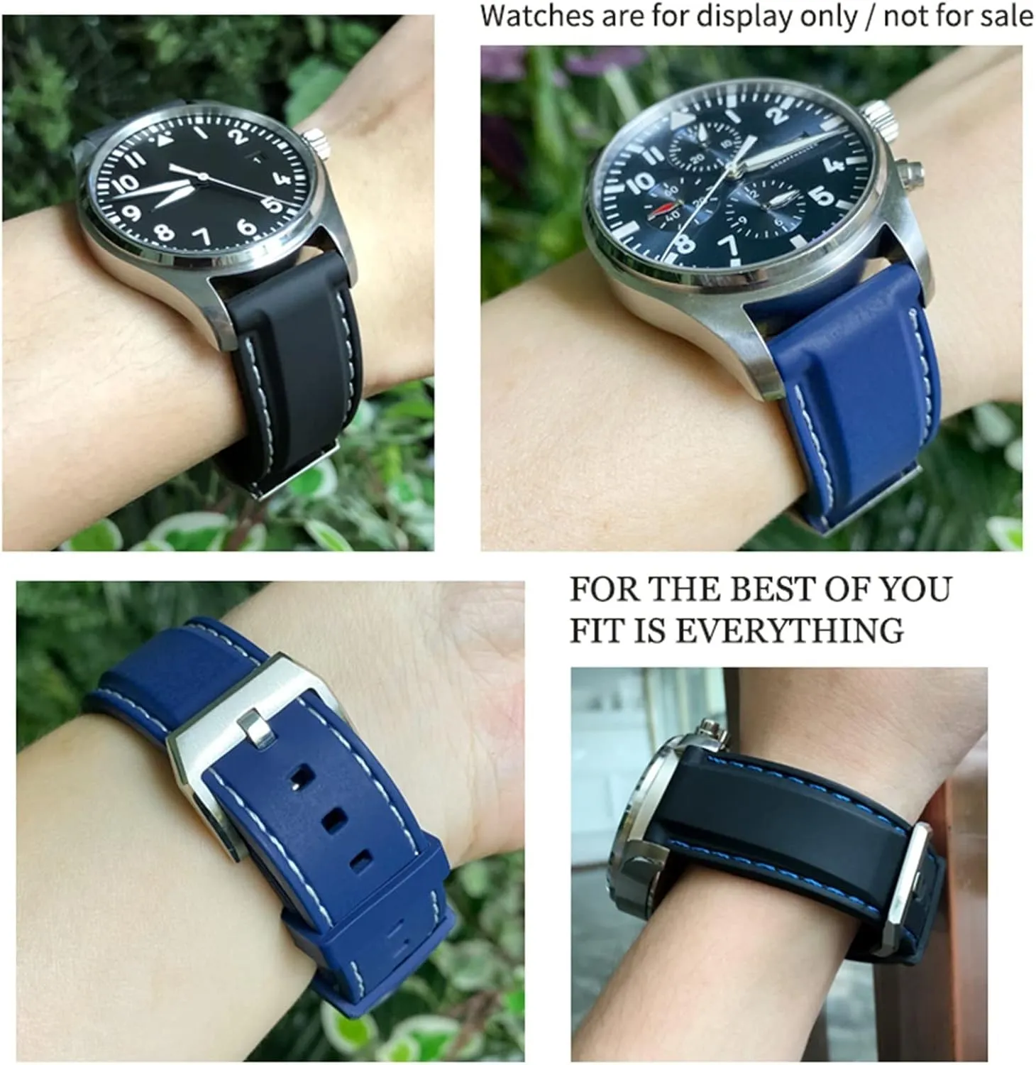 Portofino Family Mark 18 Strap 19/20mm 21/22mm complementary override Quality Silicone Rubber Watchband For IWC Big 'S Watches Spitfire 
