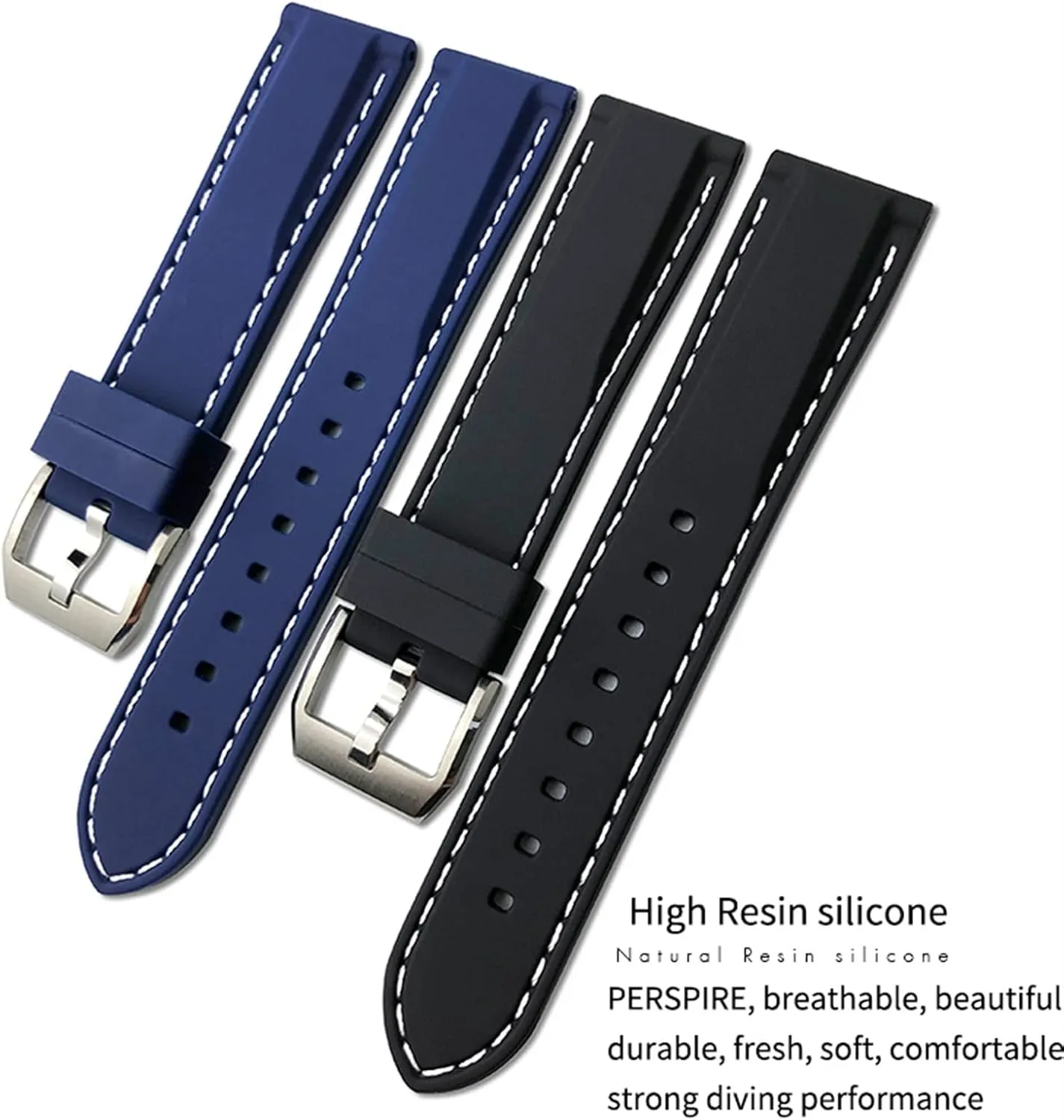 Portofino Family Mark 18 Strap 19/20mm 21/22mm complementary override Quality Silicone Rubber Watchband For IWC Big 'S Watches Spitfire 
