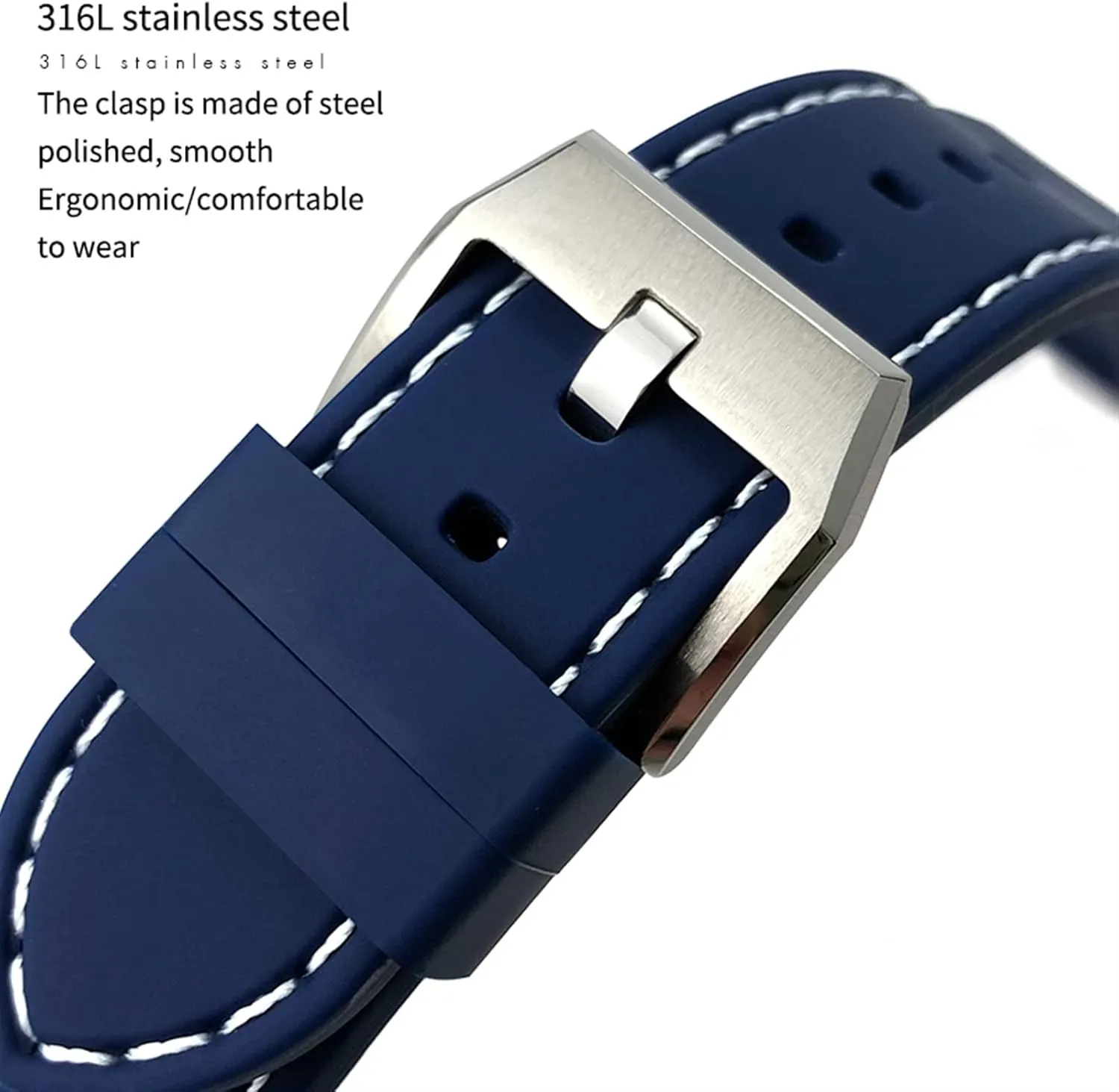 Portofino Family Mark 18 Strap 19/20mm 21/22mm complementary override Quality Silicone Rubber Watchband For IWC Big 'S Watches Spitfire 