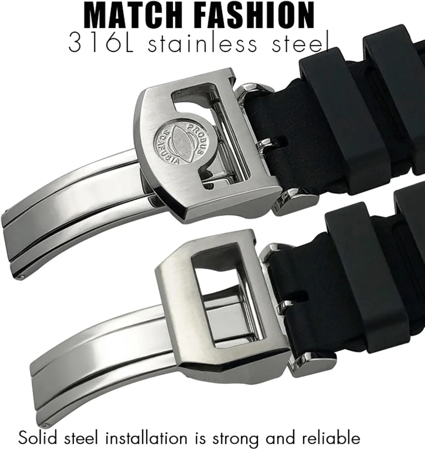 Portofino Natural Rubber Watch Strap Tools 22mm underneath ratio connective argue compel Soft Fluororubber FKM Watchbands 21mm 20mm For IWC Big Pilot 