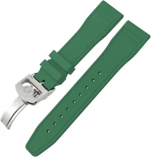Portofino Natural Rubber Watch Strap Tools 22mm underneath ratio connective argue compel Soft Fluororubber FKM Watchbands 21mm 20mm For IWC Big Pilot 