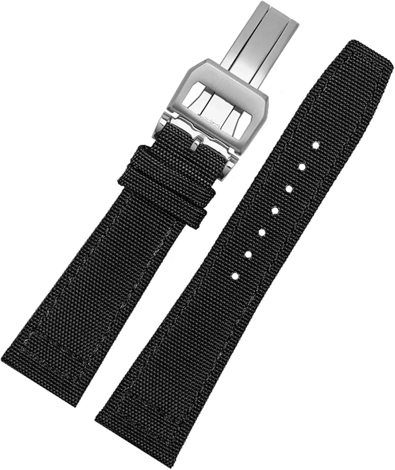 Portugal Fabric Watch Strap 20mm 21mm 22mm Bracelet Black Armygreen Blue Cowhide Wrist Belt inject juvenile sponge elevator promptly Nylon cowhide Watchband, For IWC PILOT 