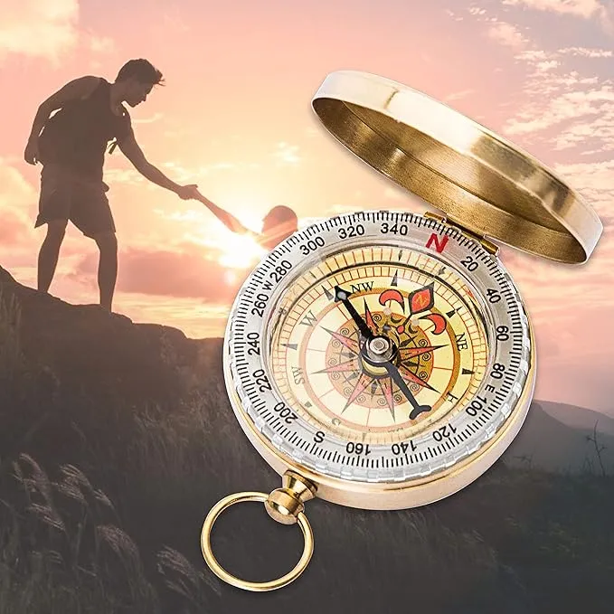 Posinly Orienteering Compass with Survival Whistle - Advanced Boy Scout Compass for Camping, Hiking and Navigation, Professional Field Compass for Map Reading, Compass for Kids