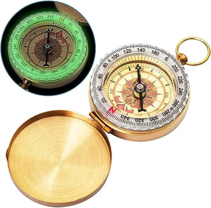 Posinly Orienteering Compass with Survival Whistle - Advanced Boy Scout Compass for Camping, Hiking and Navigation, Professional Field Compass for Map Reading, Compass for Kids