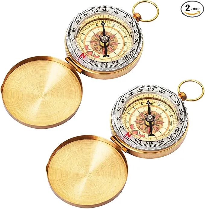 Posinly Orienteering Compass with Survival Whistle - Advanced Boy Scout Compass for Camping, Hiking and Navigation, Professional Field Compass for Map Reading, Compass for Kids