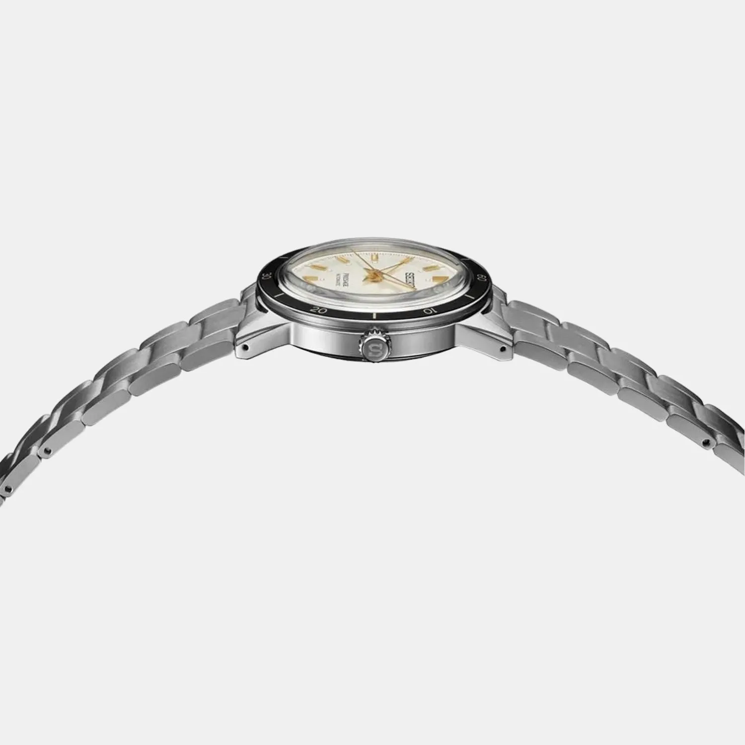 Presage Men Automatic White Dial Analog Stainless Steel Watch SRPG03J1