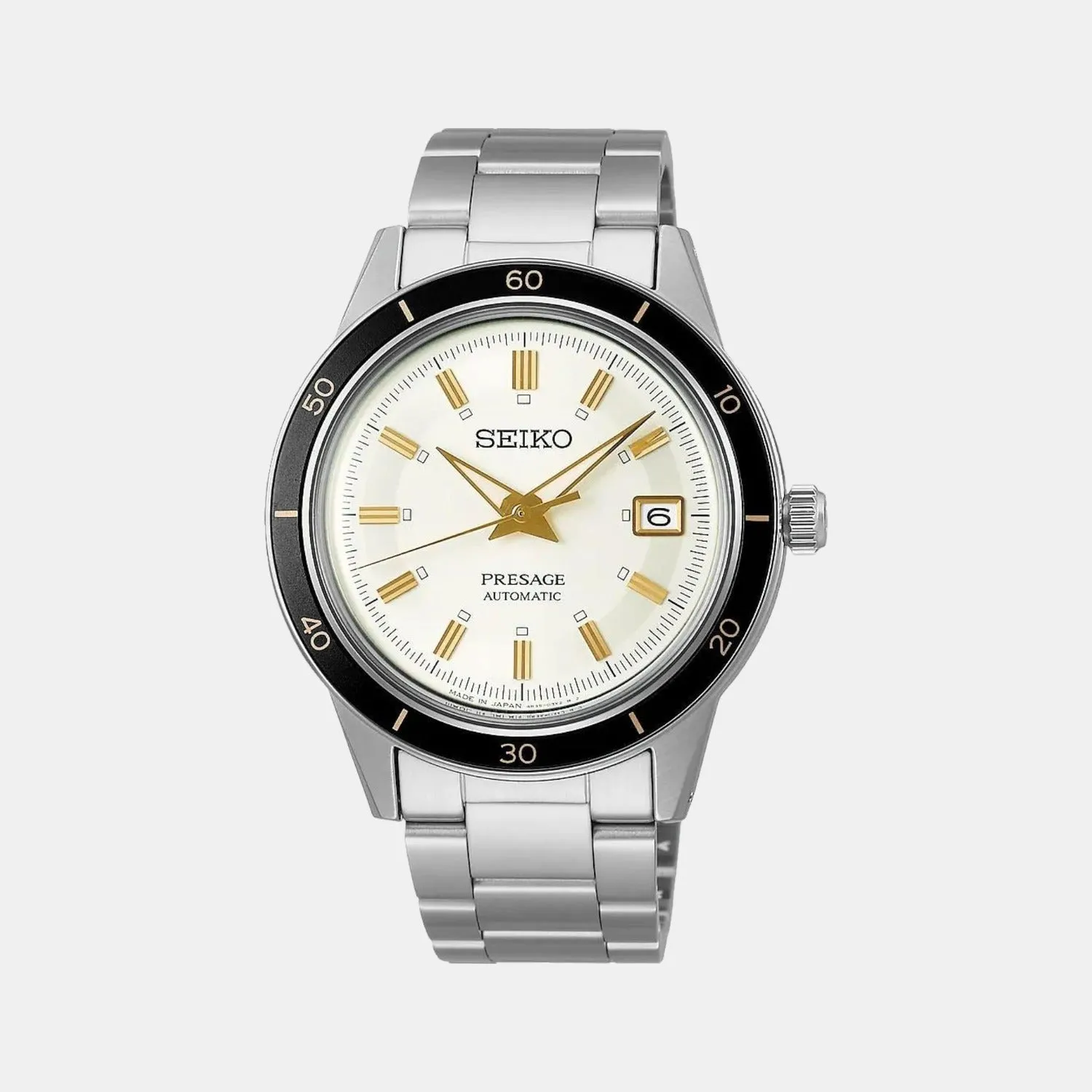 Presage Men Automatic White Dial Analog Stainless Steel Watch SRPG03J1